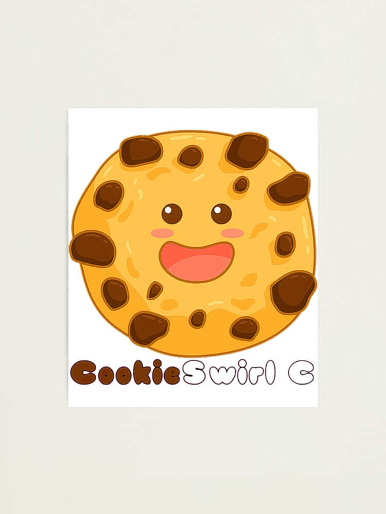 A Cookie With A Smile On It Photographic Print Background