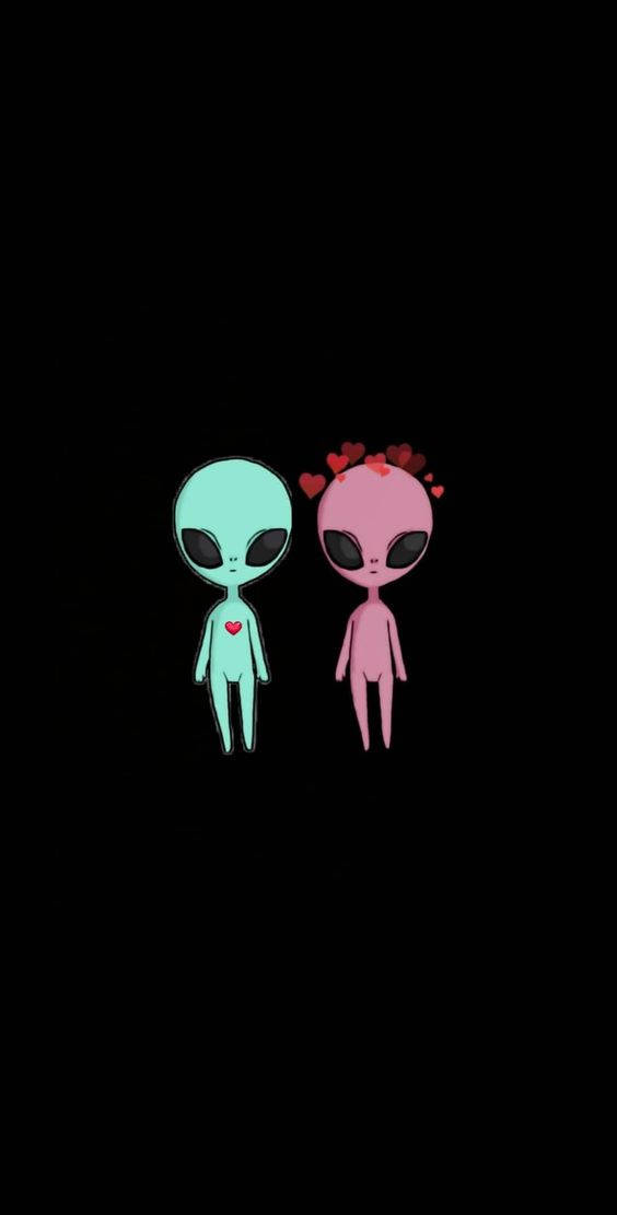 A Cool Alien Couple Background