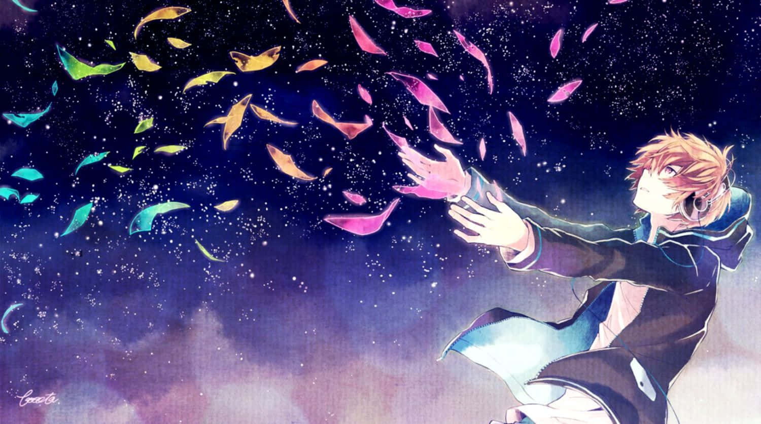 A Cool And Sad Anime Scene Background