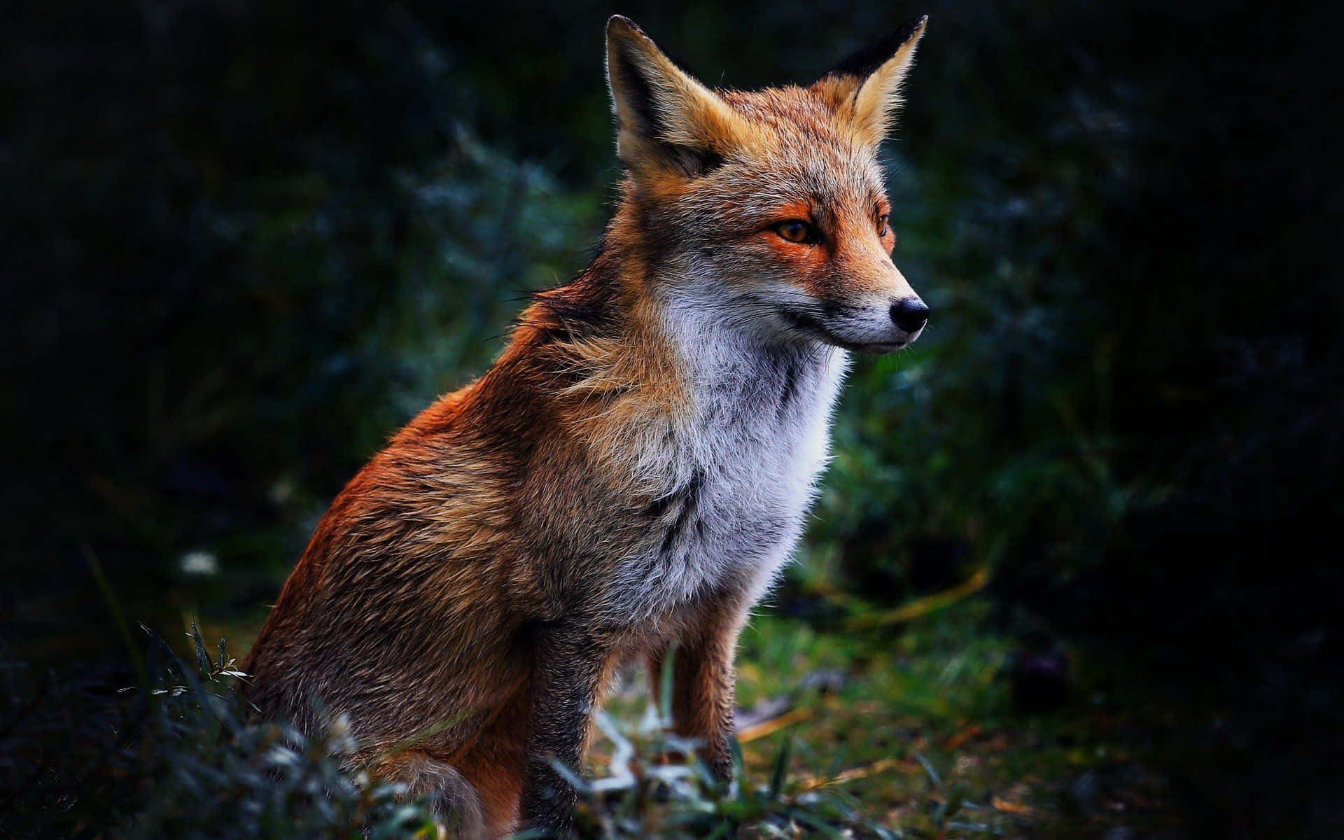 A Cool Anime Fox Ready To Pounce! Background