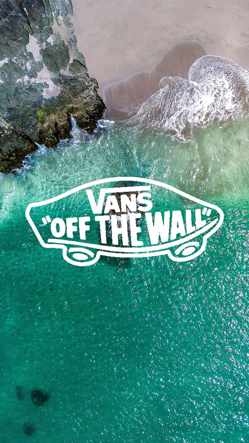 A Cool Blue And White Vans Logo Background
