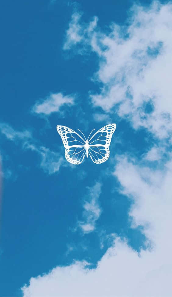 A Cool Butterfly Flies Through The Air