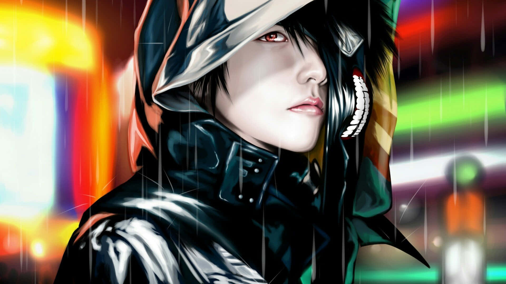 A Cool, Emo Anime Boy Looking Up, Contemplating Life.