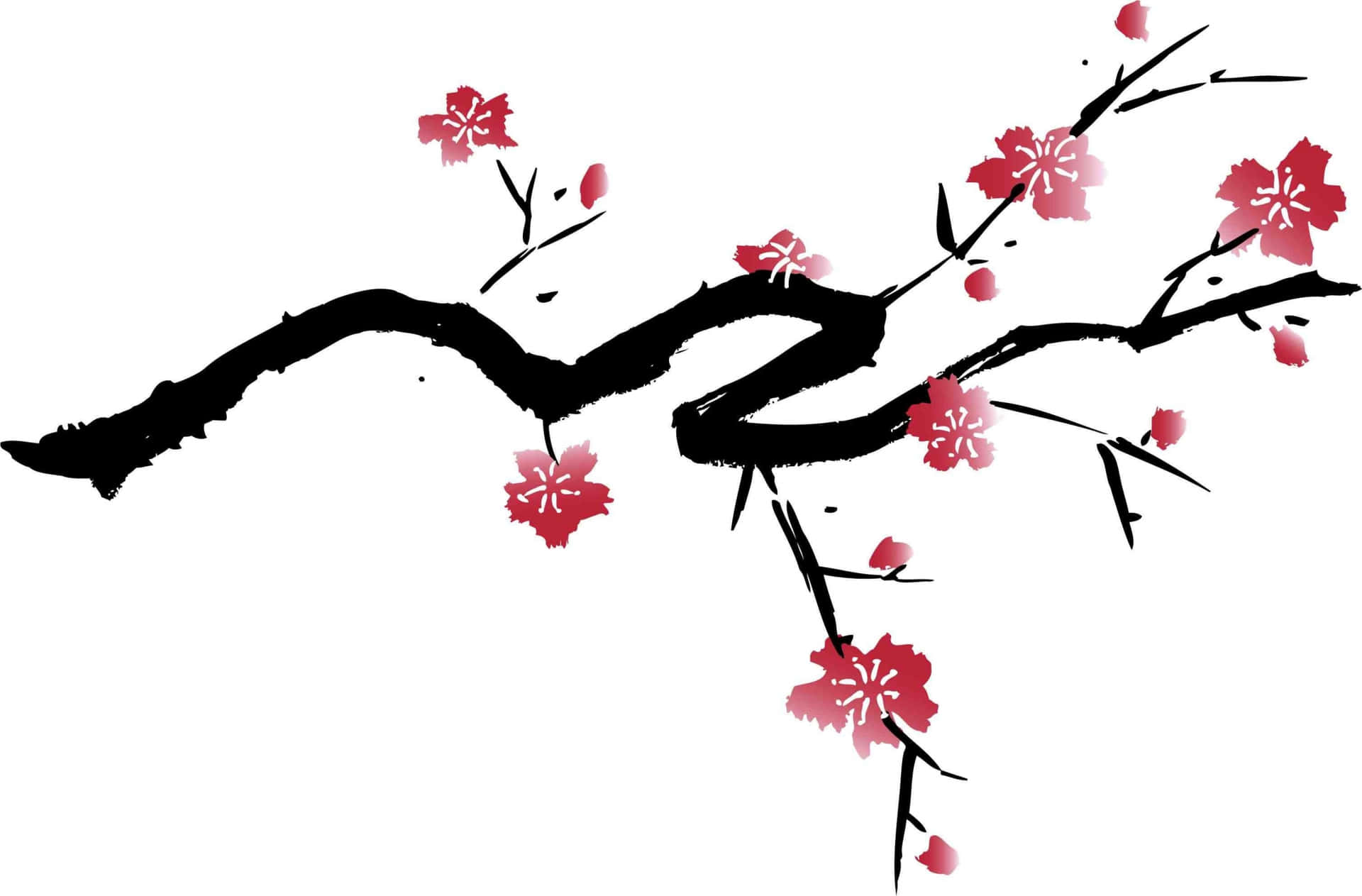 A Cool Japanese Tree Drawing Background