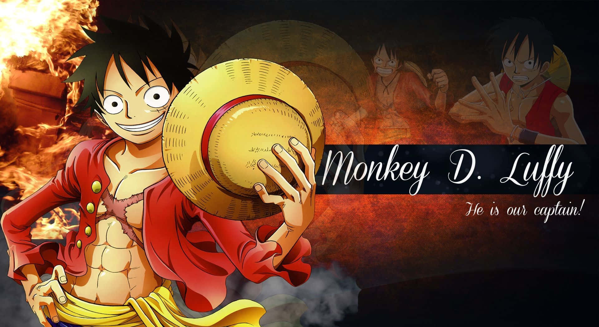 A Cool Luffy Wallpaper Featuring The Pirate King Background