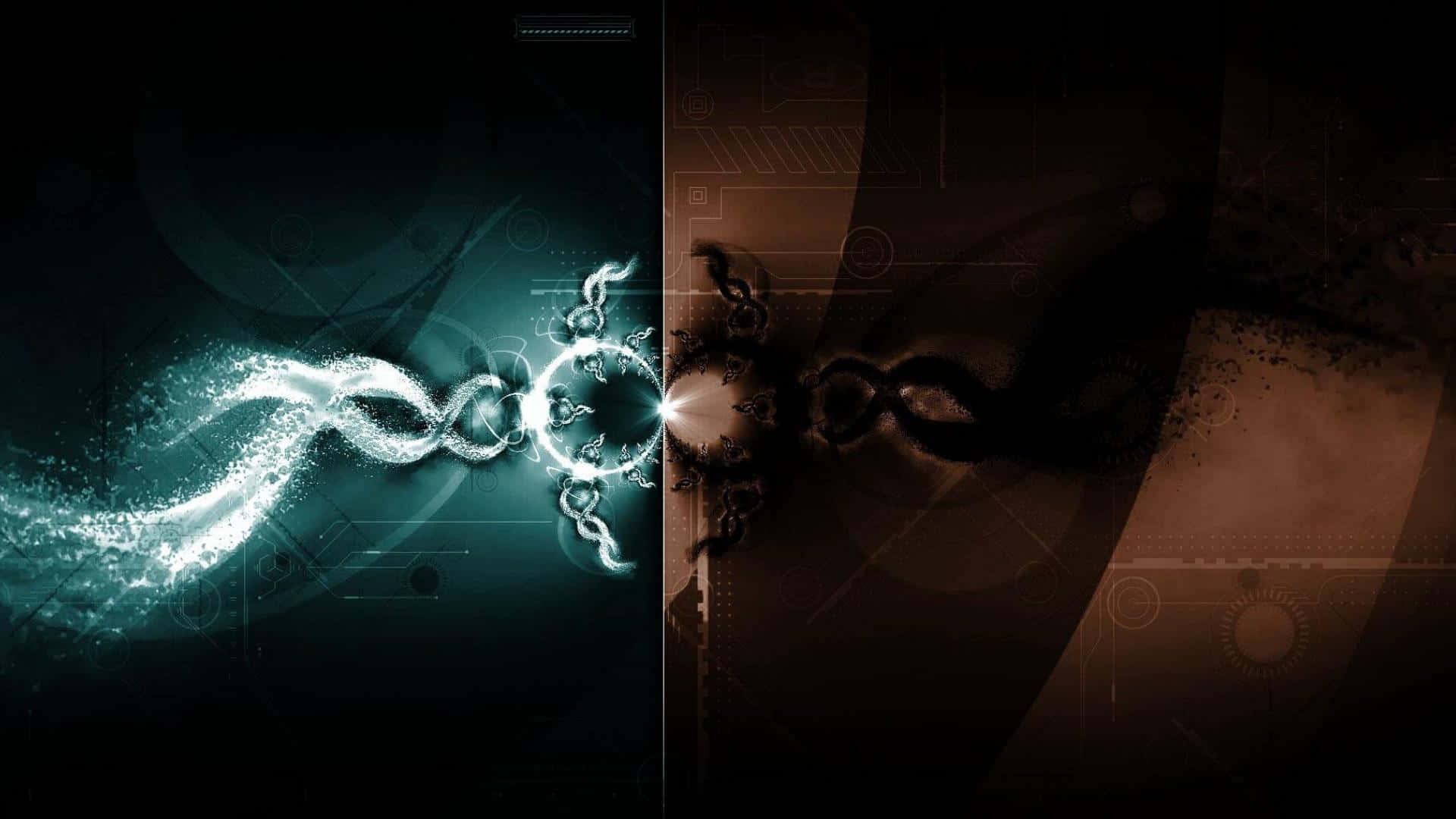 A Cool Monitor With A Beautiful Multi-color Wallpaper Background