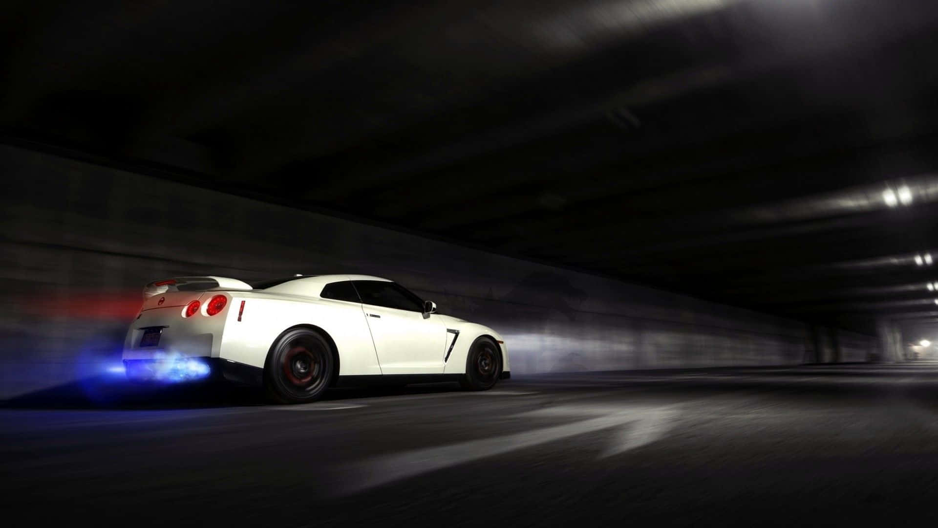 A Cool Nissan Skyline Gray Car Background