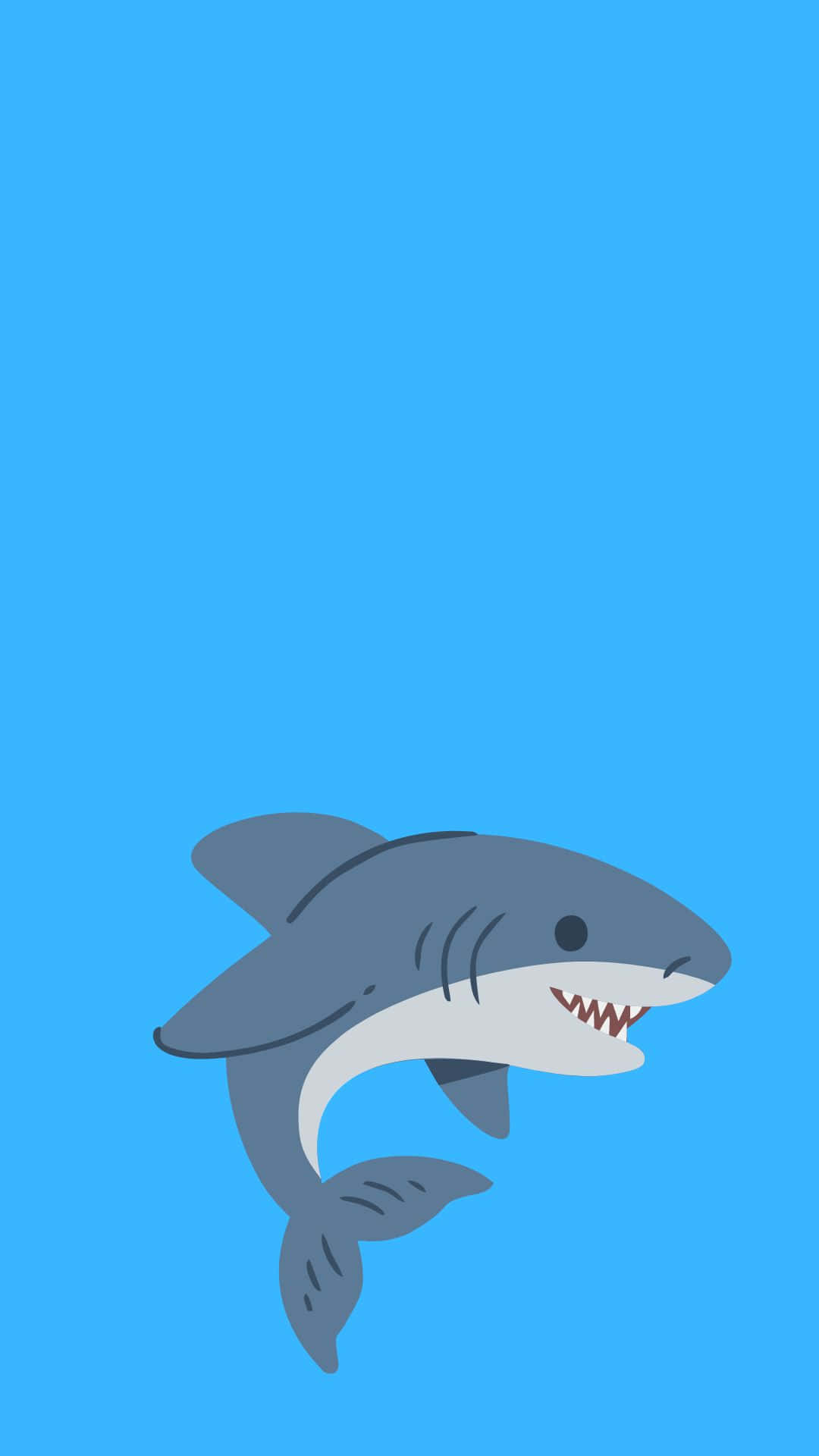 A Cool Shark Swimming Through The Sea. Background