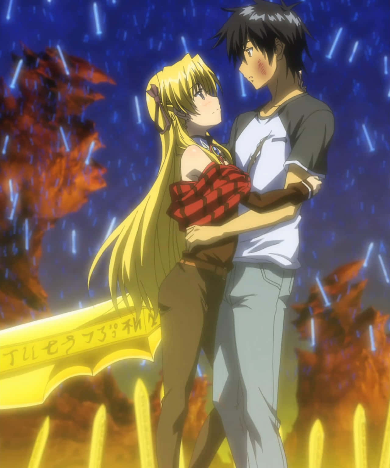 A Couple Hugging In The Rain Background