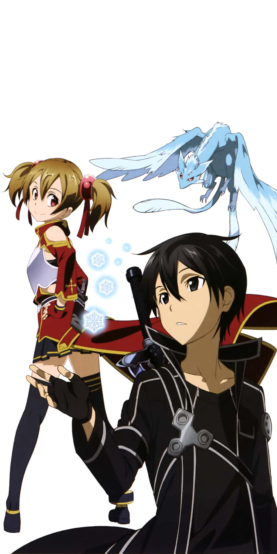 A Couple Of Anime Characters Standing Next To Each Other Background