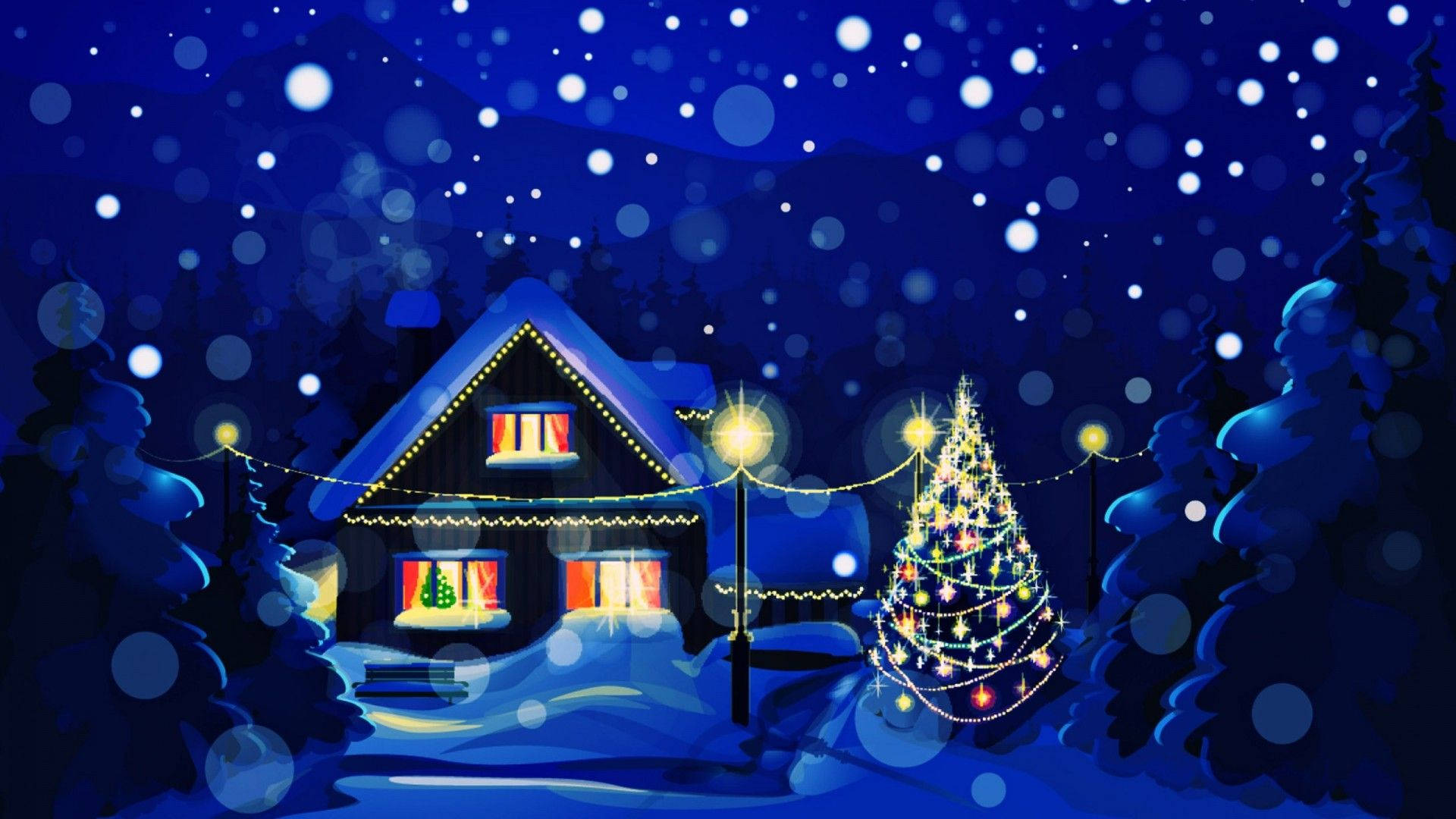 A Cozy Christmas Celebration In A Winter Wonderland Background