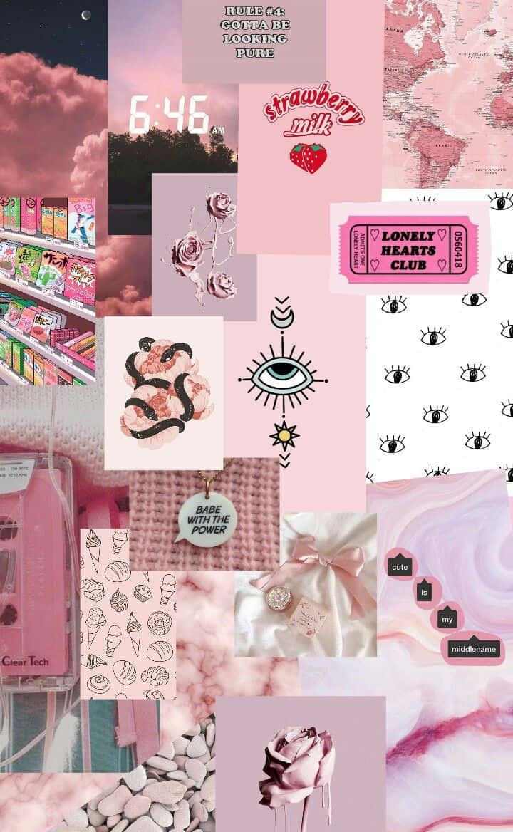 A Creative And Vibrant Collage Desktop Design Background