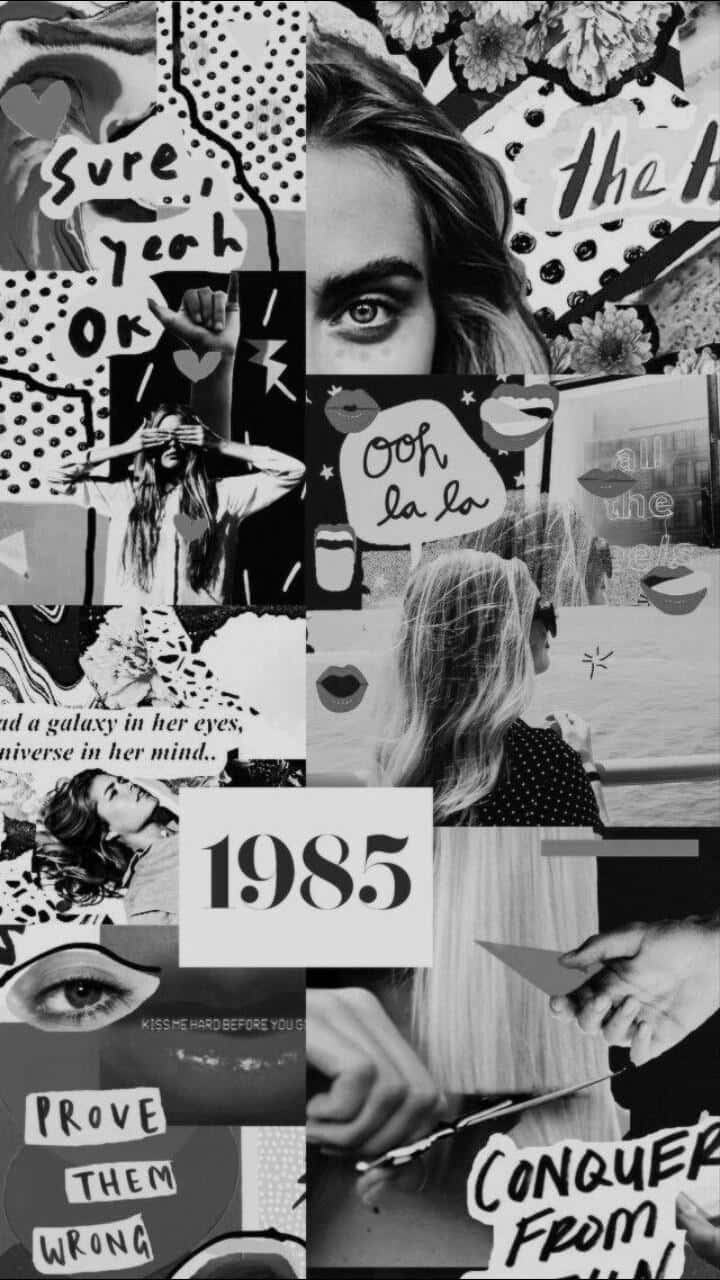 A Creative Black And White Collage Background