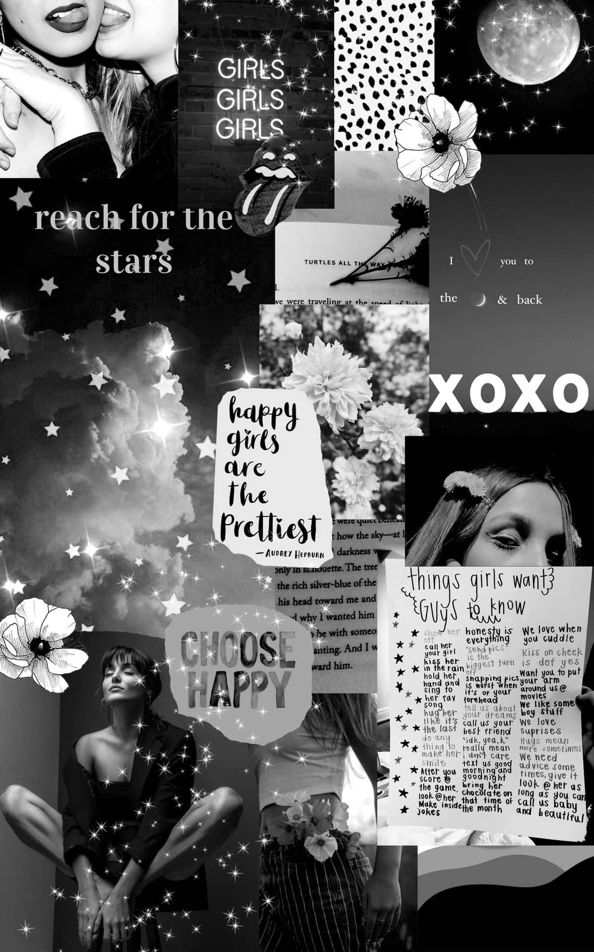 A Creative Black And White Collage Background