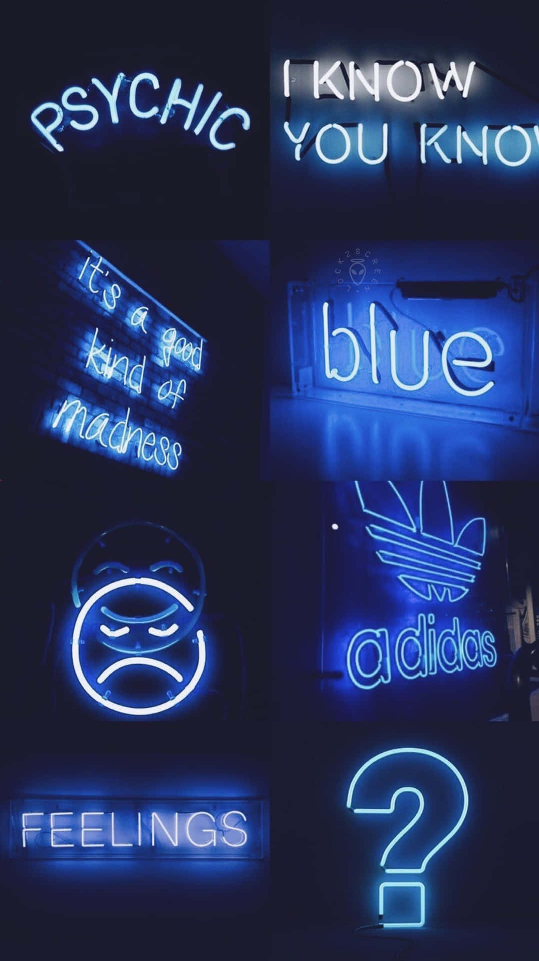 A Creative Blue Collage Display Background