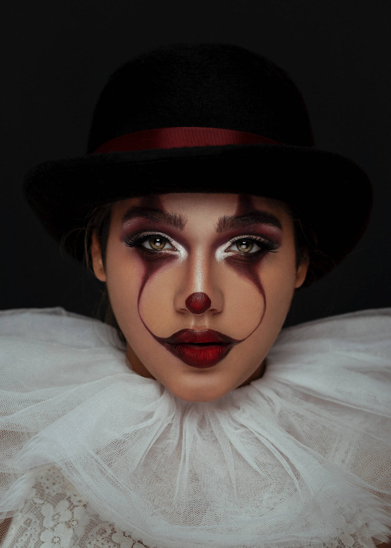 A Creative Take On A Classic Clown Look Background