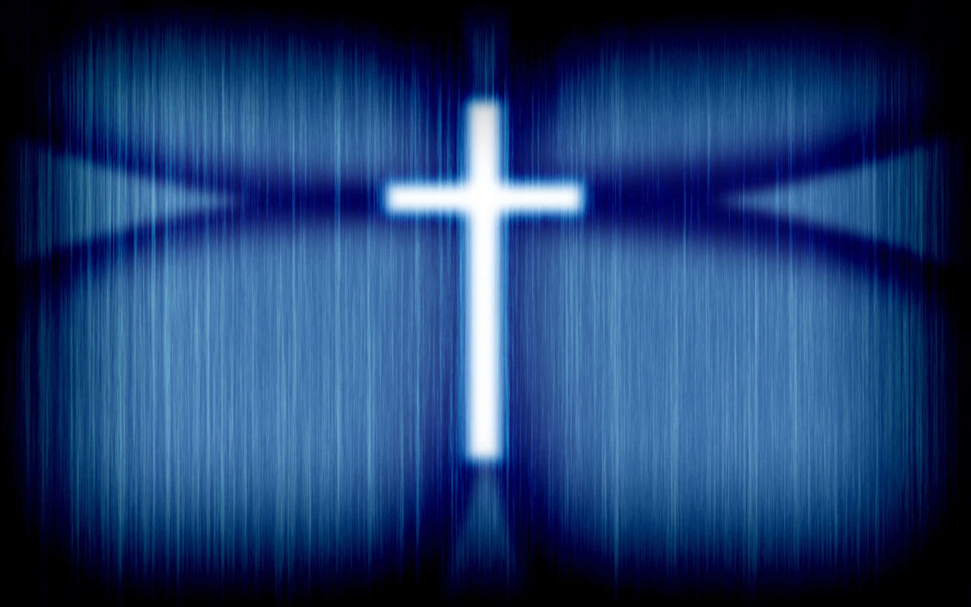 A Cross With A Blue Background Background