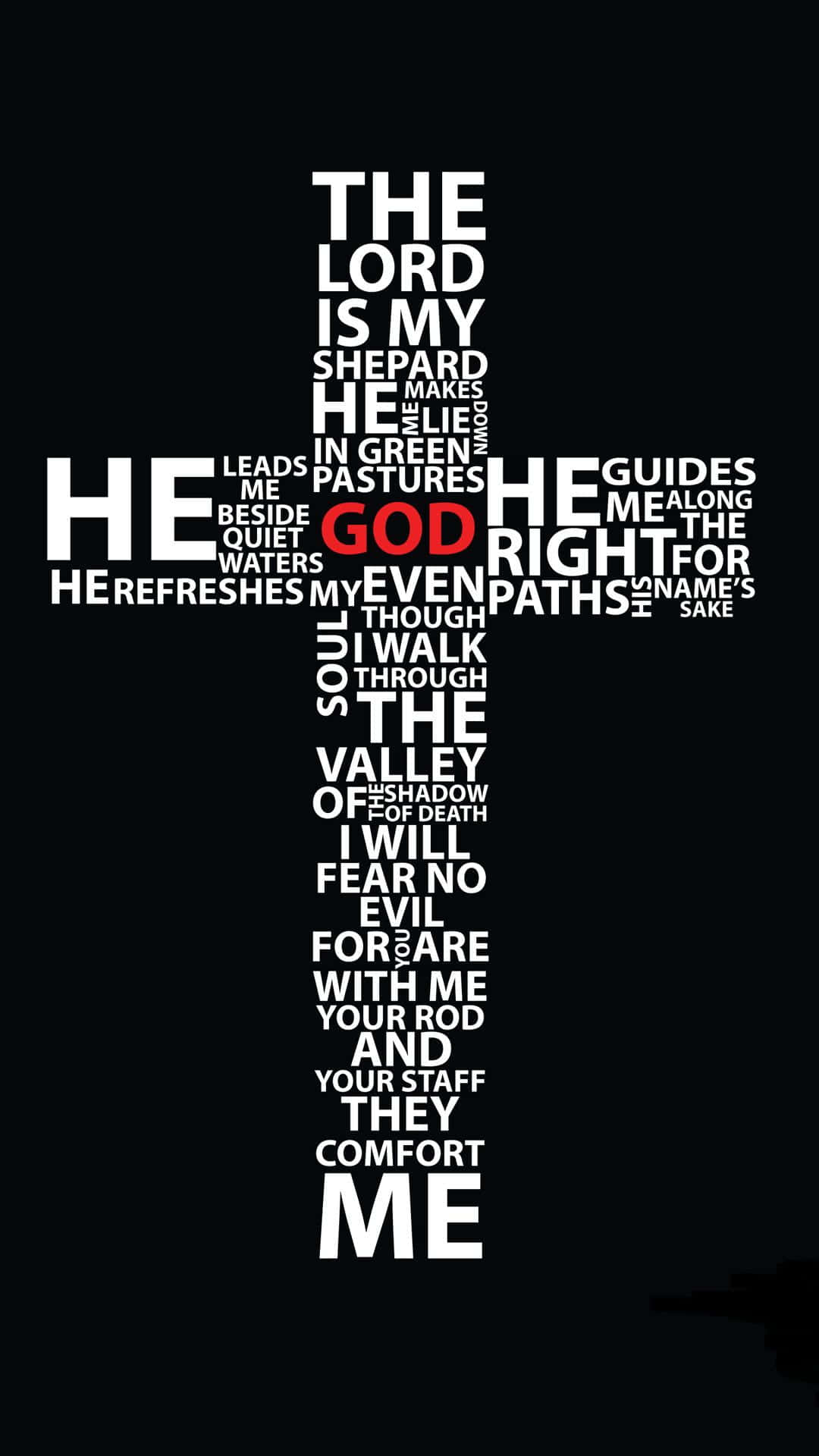 A Cross With Words On It Background