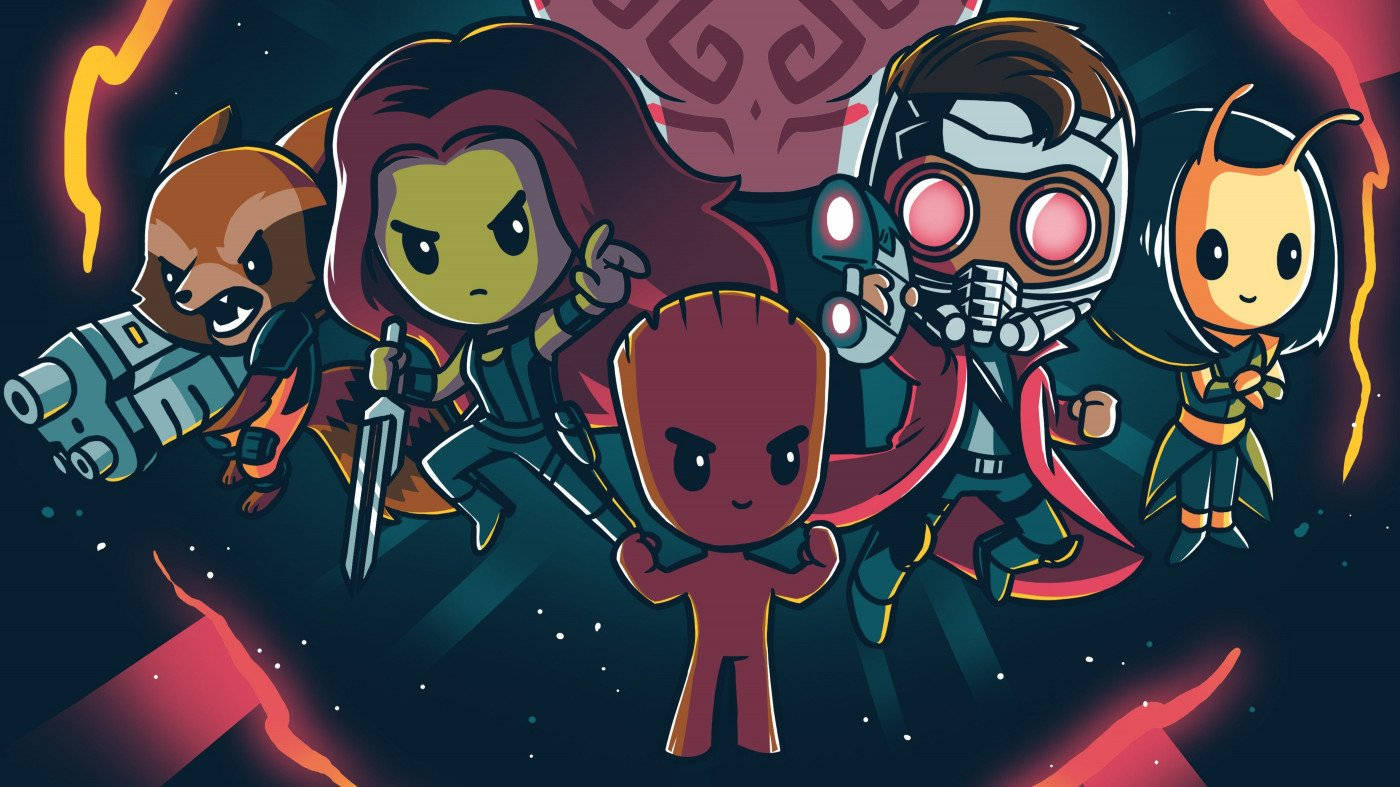 A Cute 4k Guardians Of The Galaxy Fan Art Background