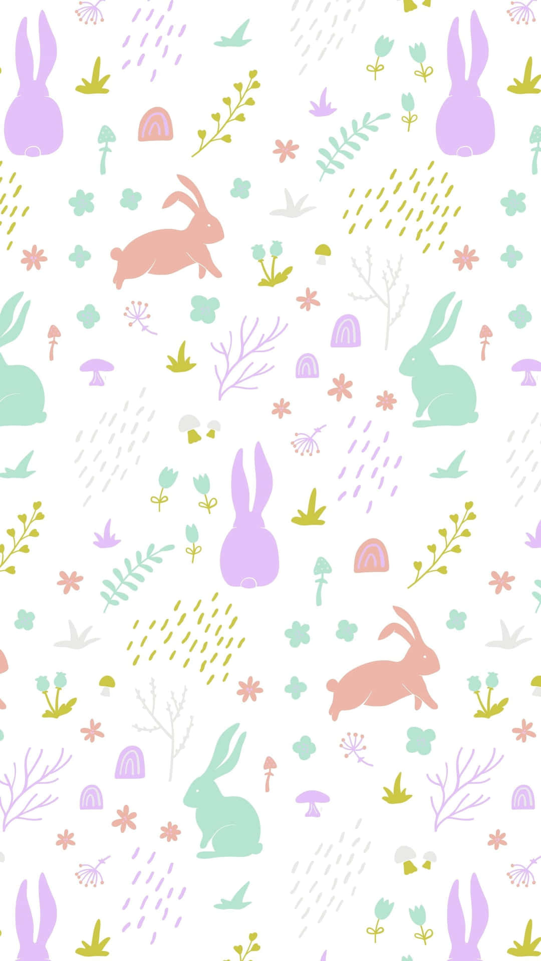 A Cute And Cuddly Kawaii Bunny Background