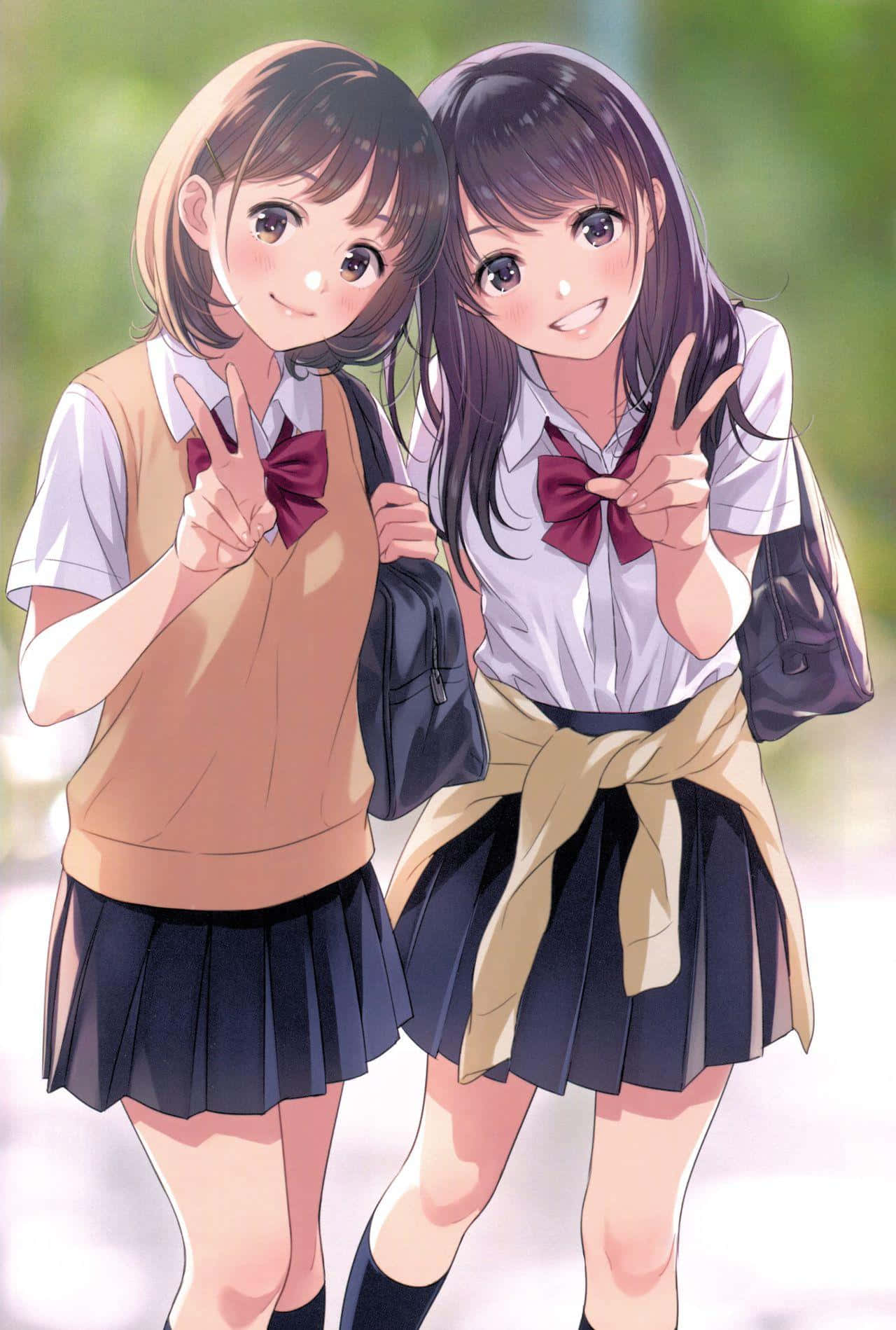 A Cute And Kawaii Anime Girl Background