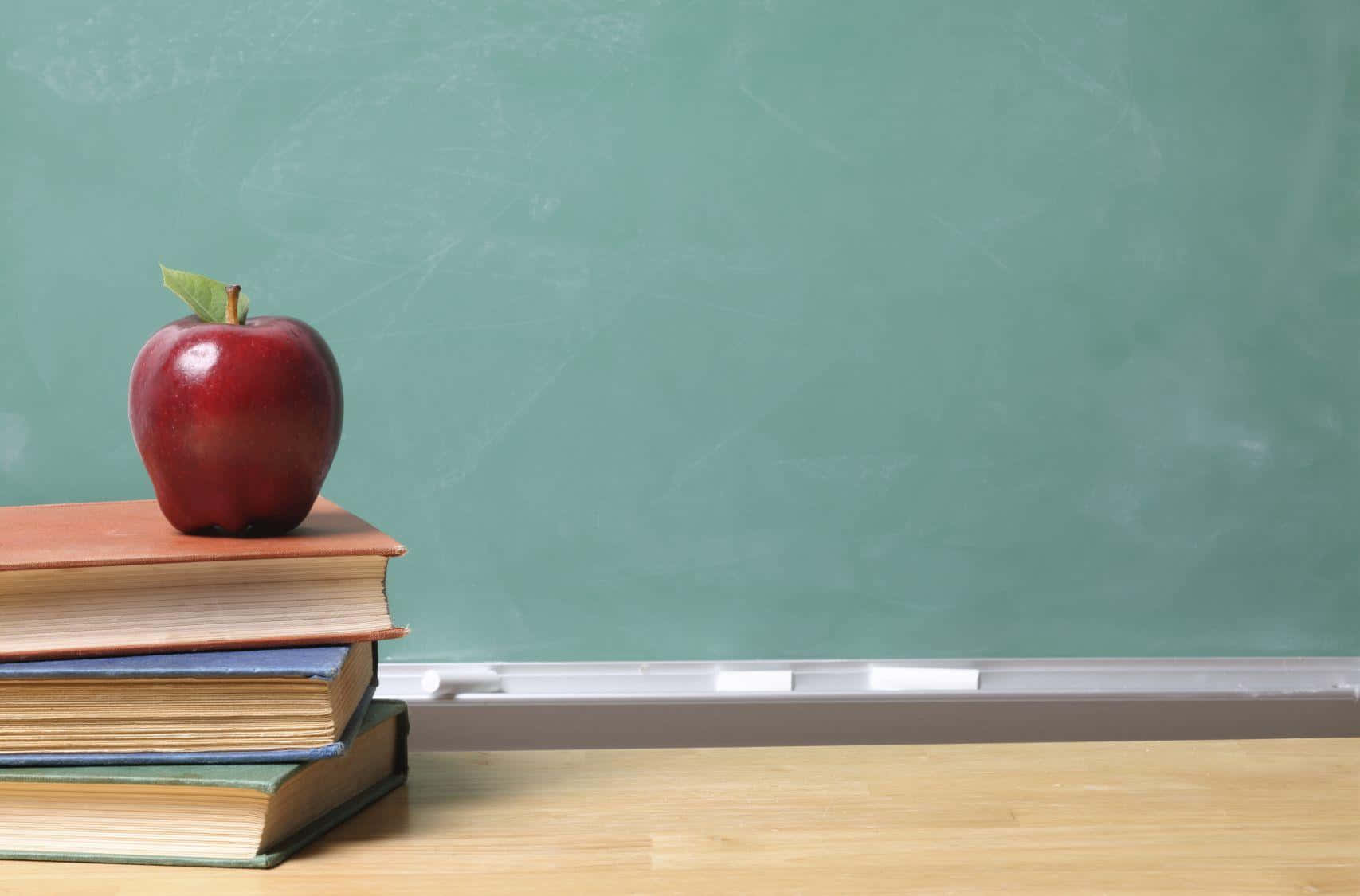 A Cute And Knowledgeable Teacher Background