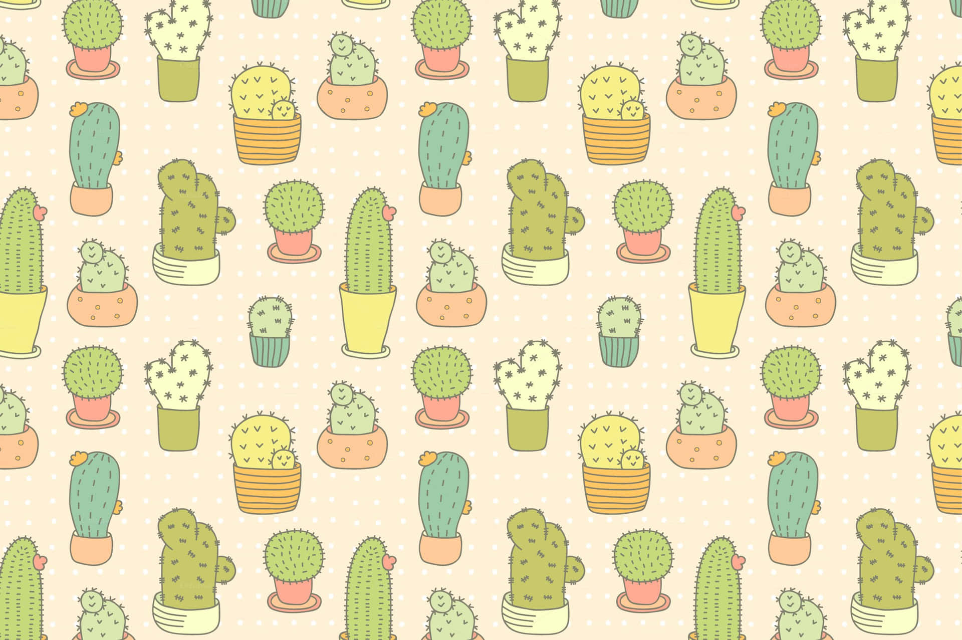 A Cute And Lovely Little Cactus In Its Natural Environment, Perfect For Brightening Up Any Room. Background