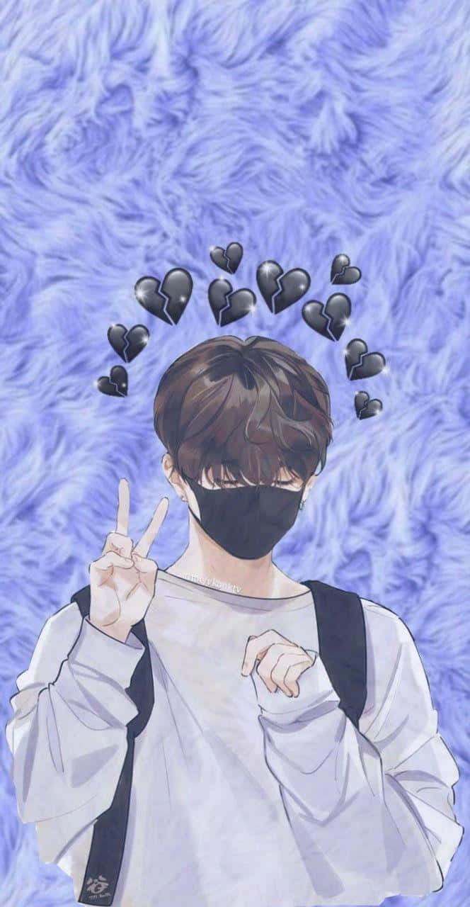 A Cute Anime Boy With A Playful Expression