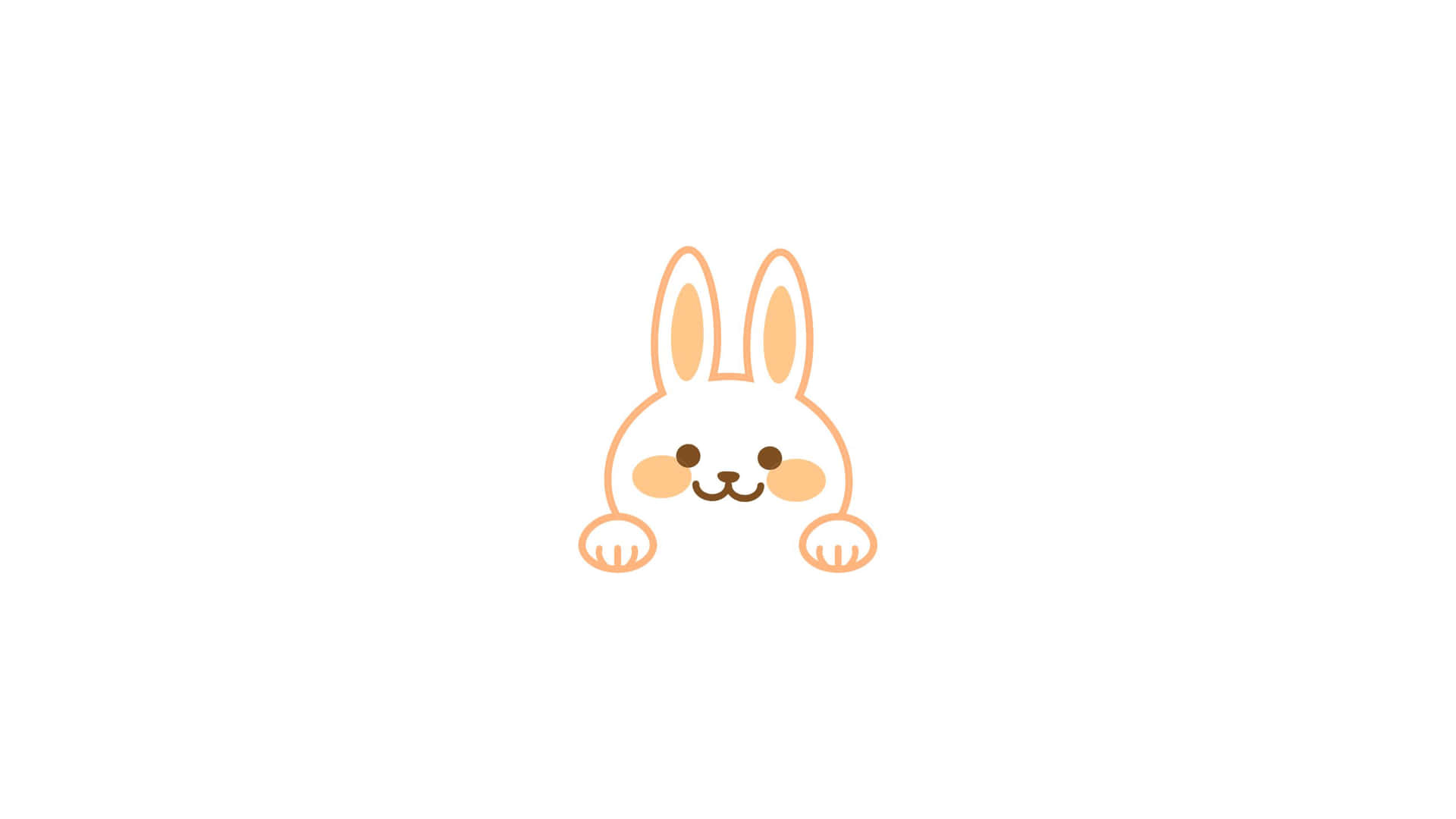 A Cute Bunny Logo With A White Background Background