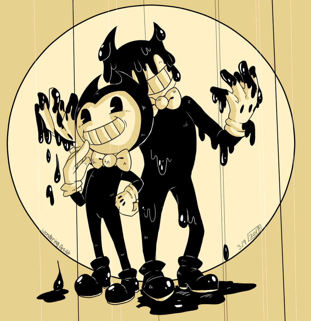 A Cute Cartoon Character Joey Drew From Bendy And The Ink Machine Background