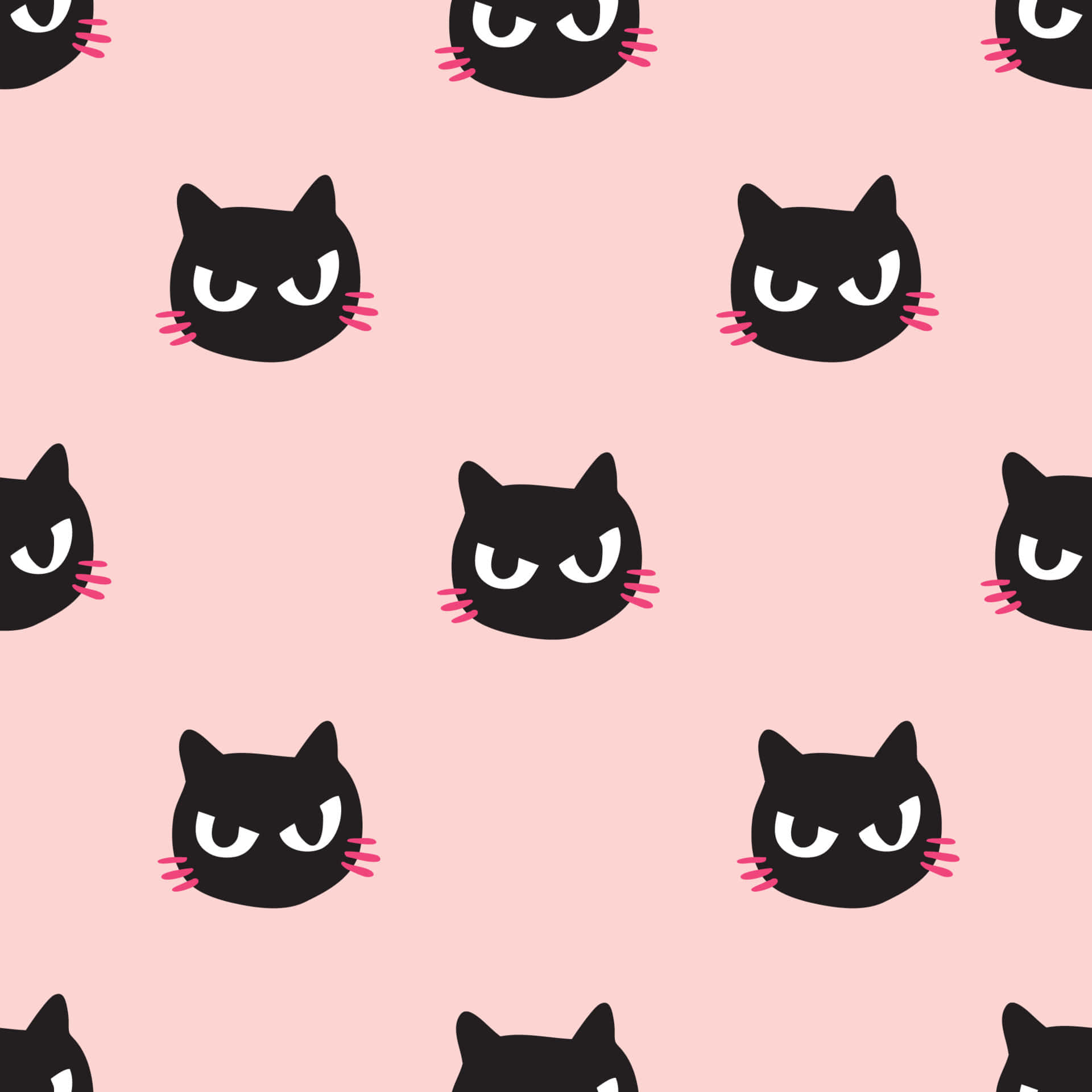 A Cute Cat Pattern Wallpaper To Add A Touch Of Feline Cheer To Your Home Background