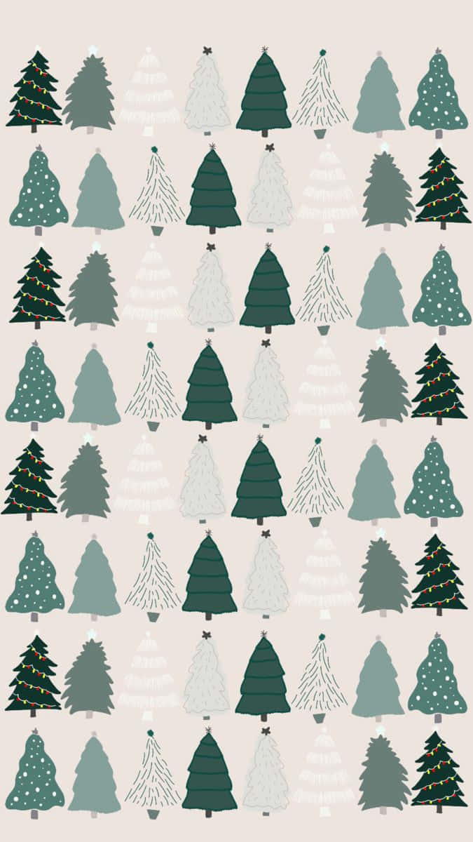 A Cute Christmas Tree Covered In Festive Decorations For The Holidays Background
