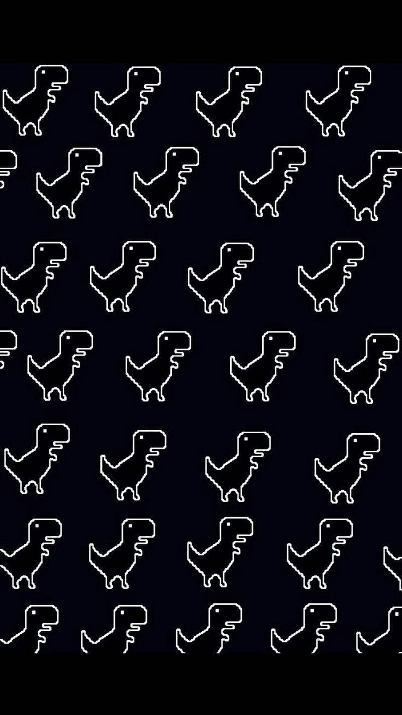 A Cute Dinosaur Pattern On A White Background Background