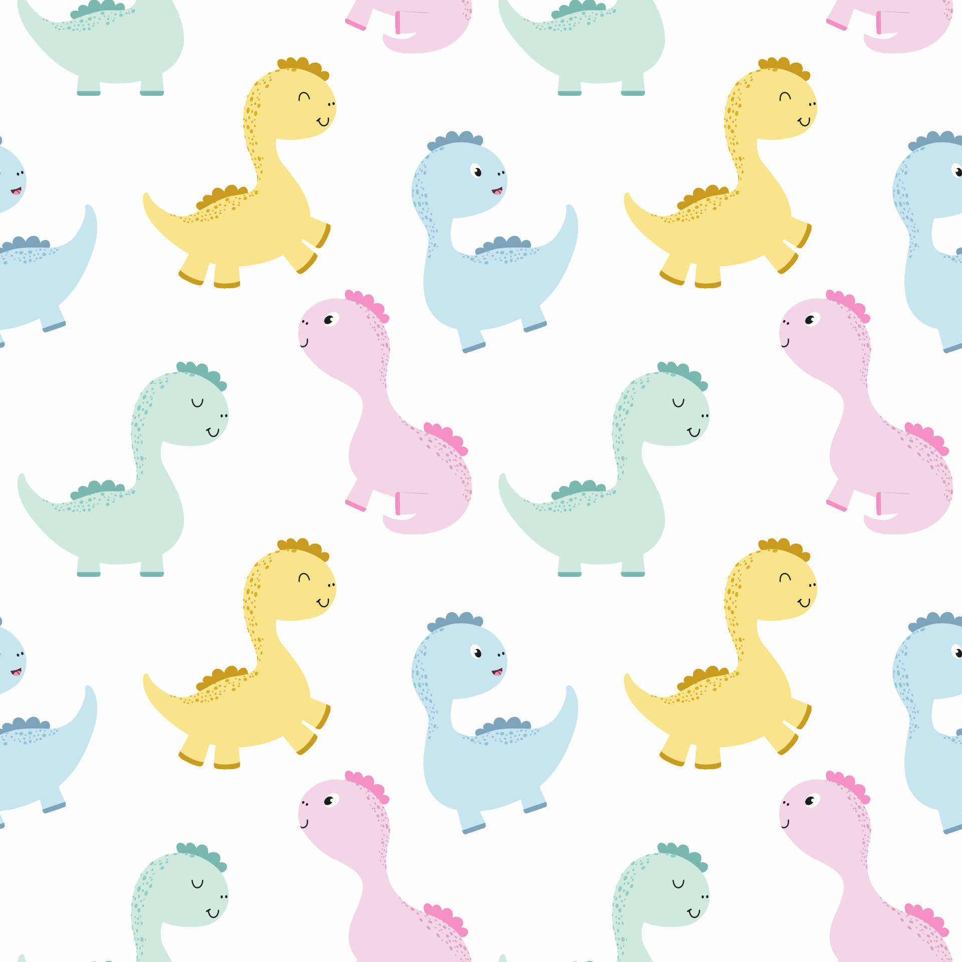 A Cute Dinosaur Pattern With The Sparking Background Background