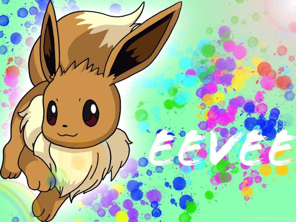 A Cute Eevee With The Word Eevee On It
