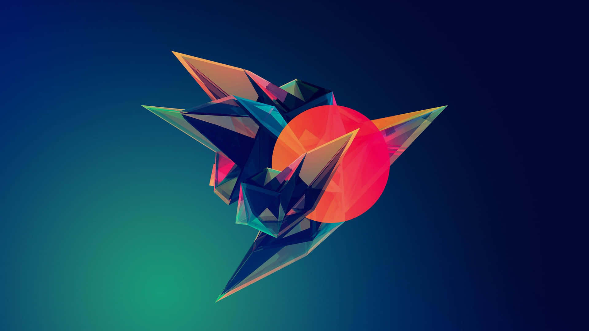 A Cute, Fun Digital Artwork Of An Orange And Blue Planet Background