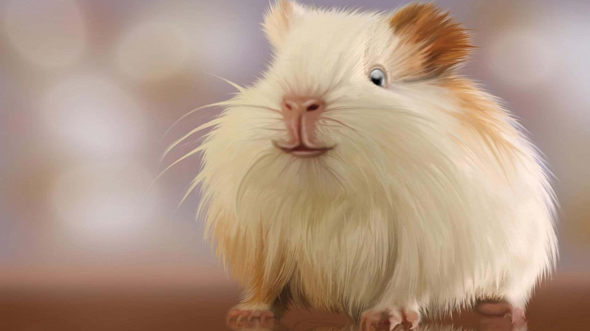 A Cute, Furry Pet Hamster Enjoys Its Fresh Treats