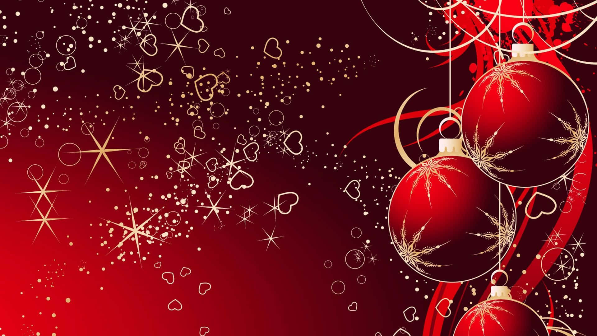 A Cute Girly Christmas Scene Background