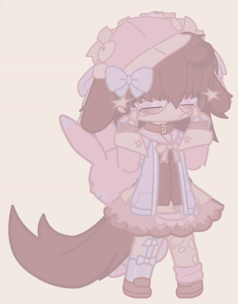 A Cute Little Girl In Pink And White Background