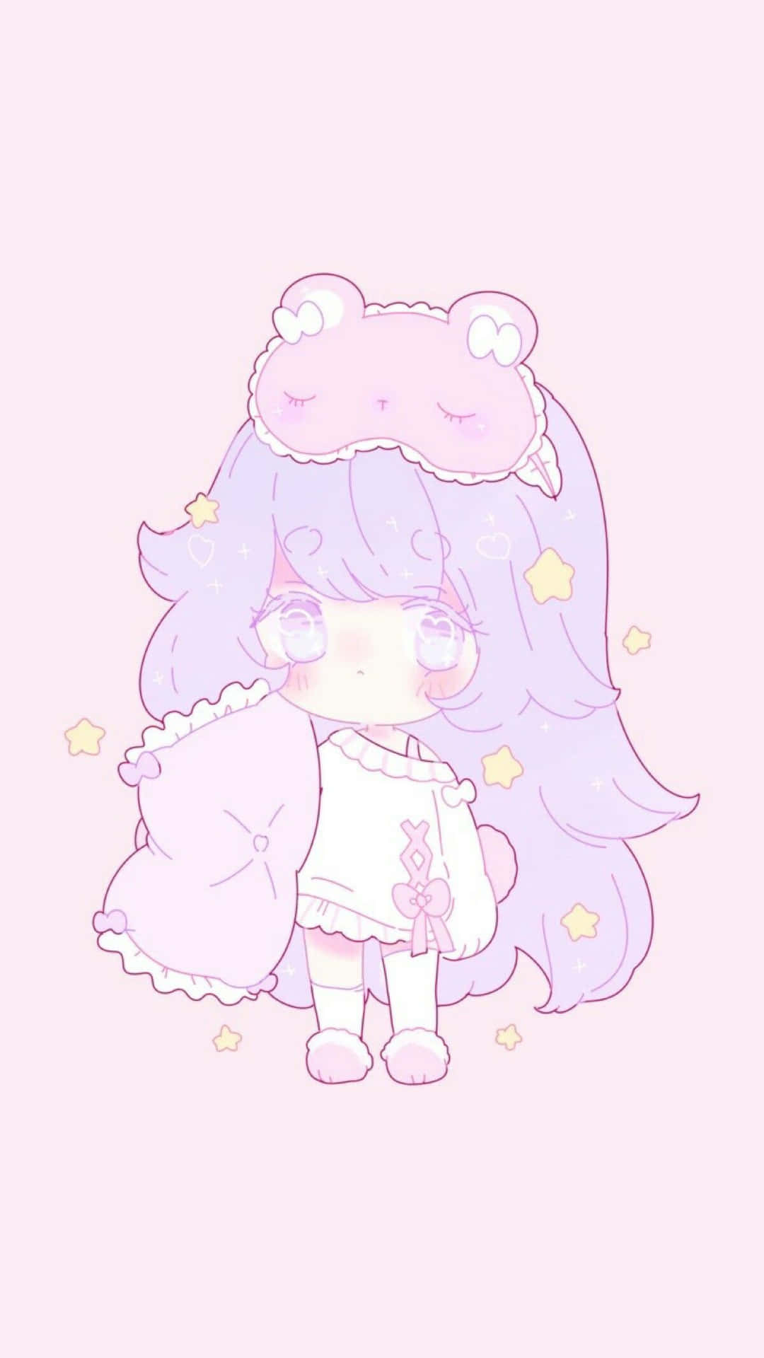 A Cute Pink Anime Aesthetic Background