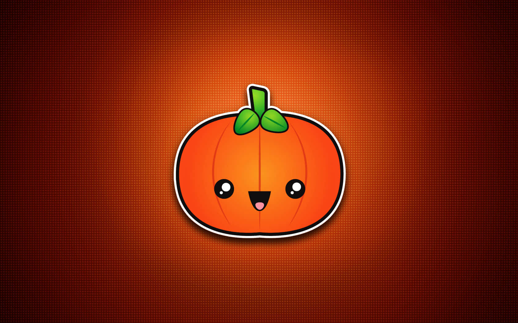 A Cute Pumpkin On A Red Background Background