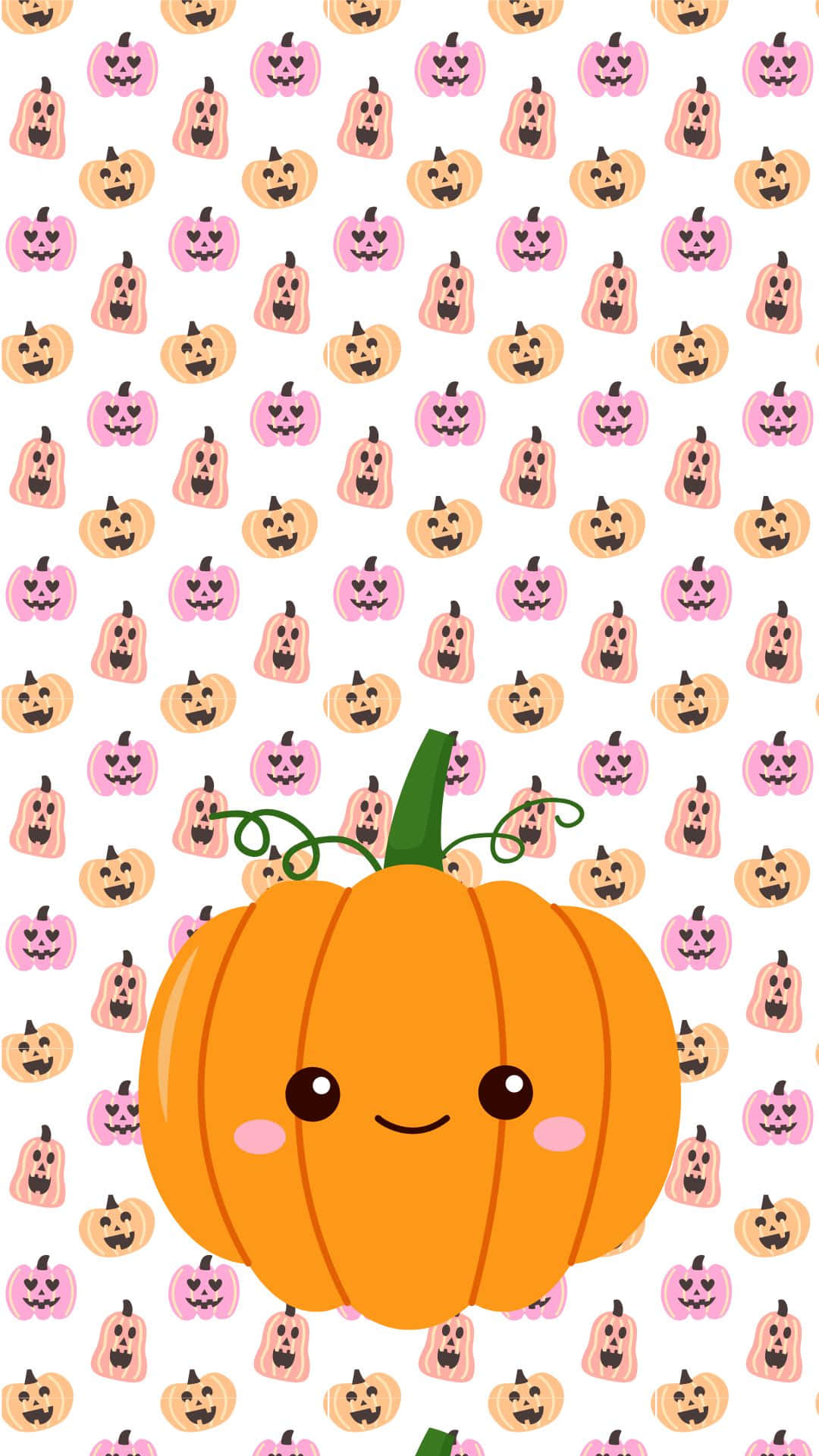 A Cute Pumpkin Smiling In A Warm Autumn Setting Background