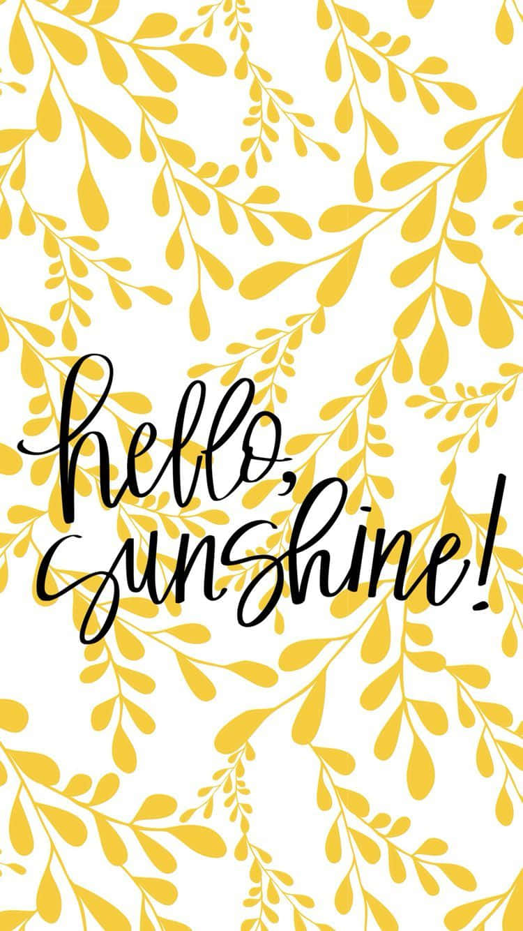 A Cute Sunshine Shines Over A Happy Day Background