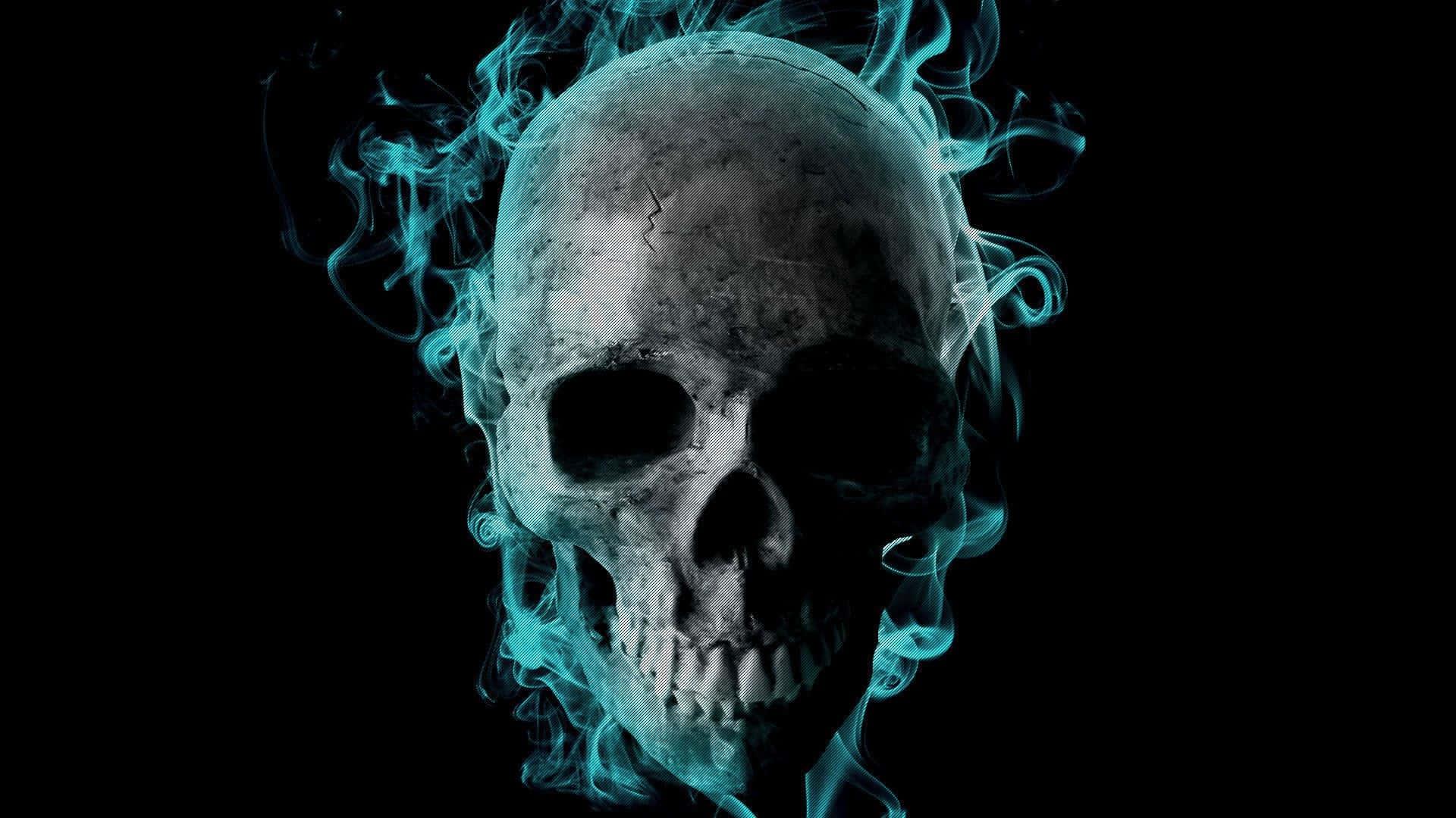 A Daring And Awesome Skull Design Background