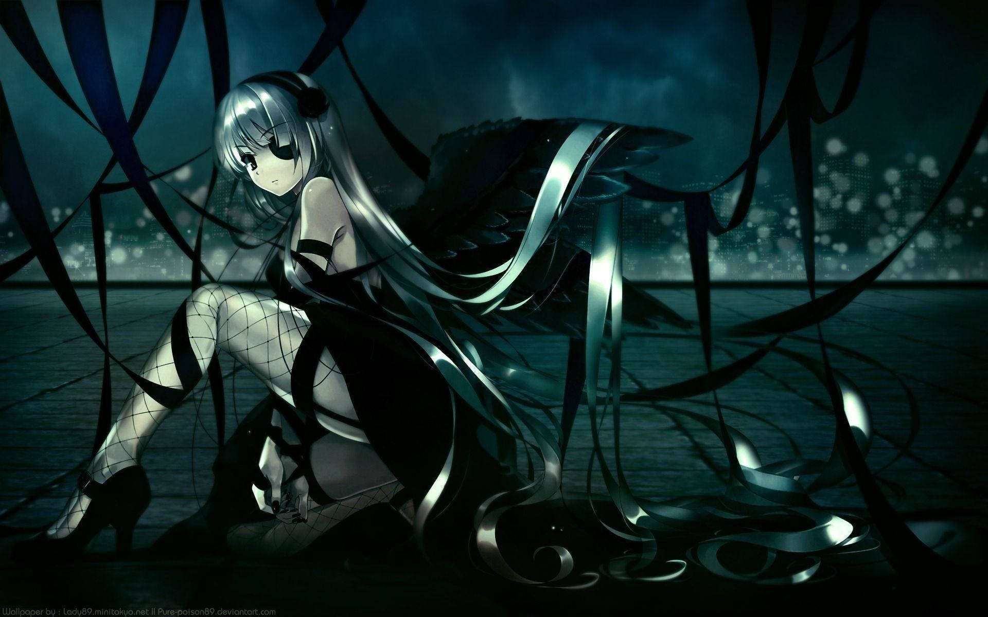 A Dark And Brooding Anime Character Background