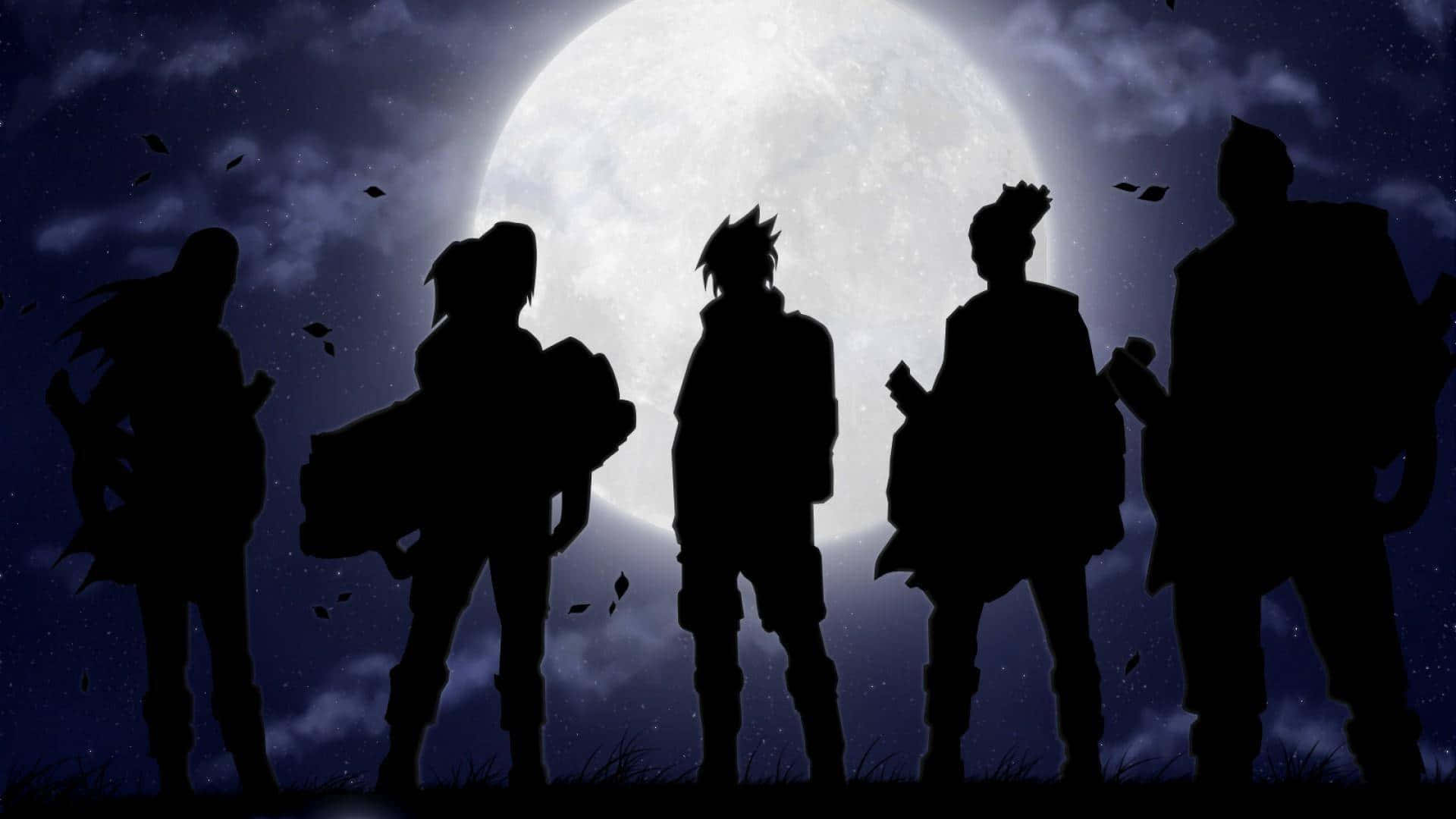A Dark And Intimidating Naruto Stares, Ready To Fight Background