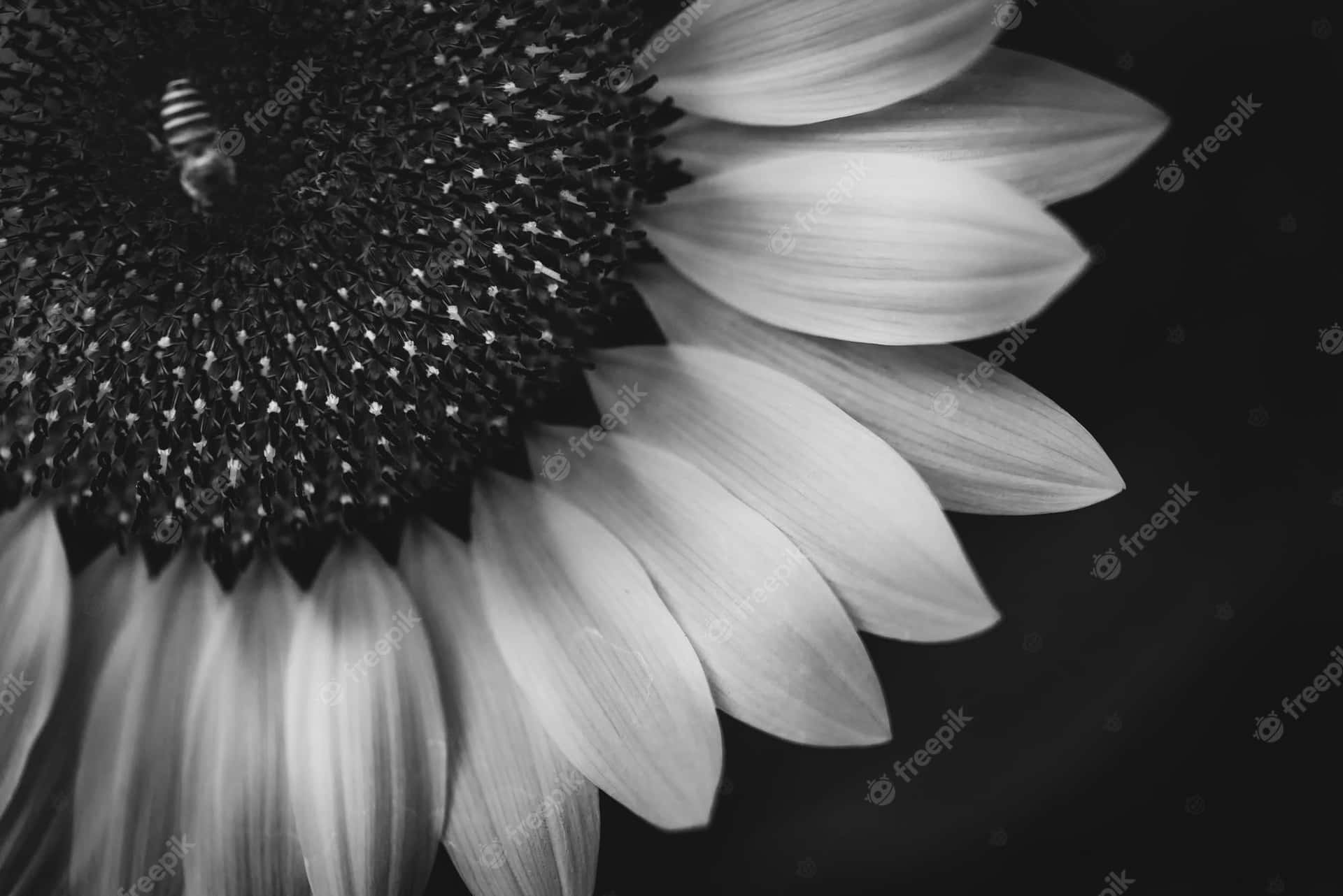 A Dark And Mysterious Sunflower Background