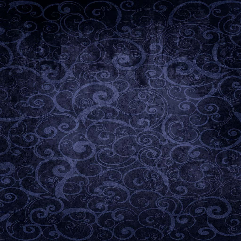 A Dark Blue Background With Swirls And Swirls