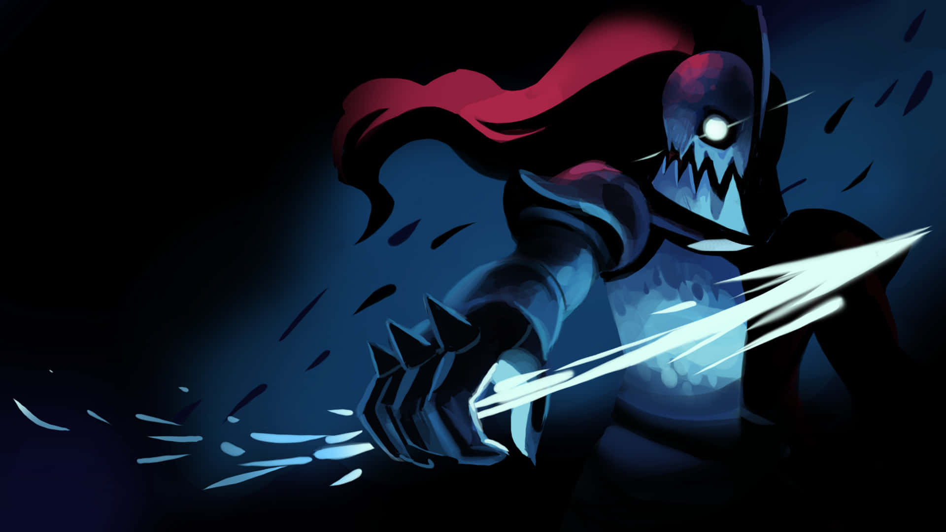 A Dark Character Holding A Sword In The Dark Background