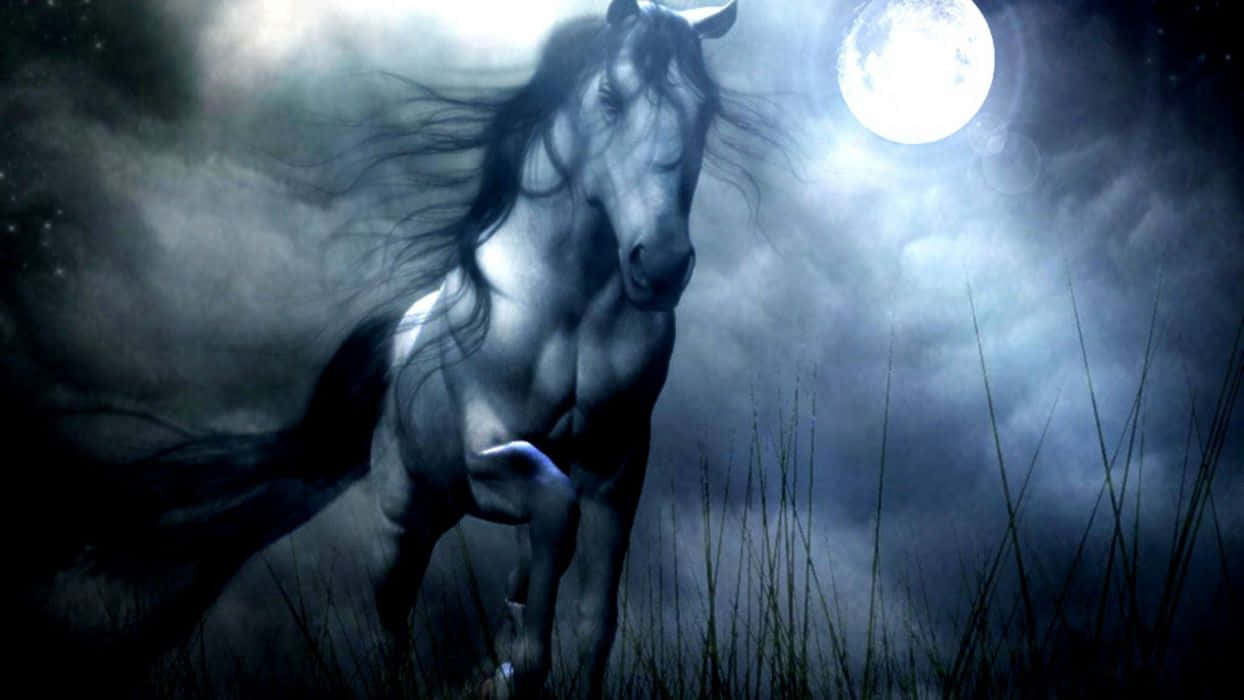 A Dark, Mysterious Creature Peers Through The Shadows Background